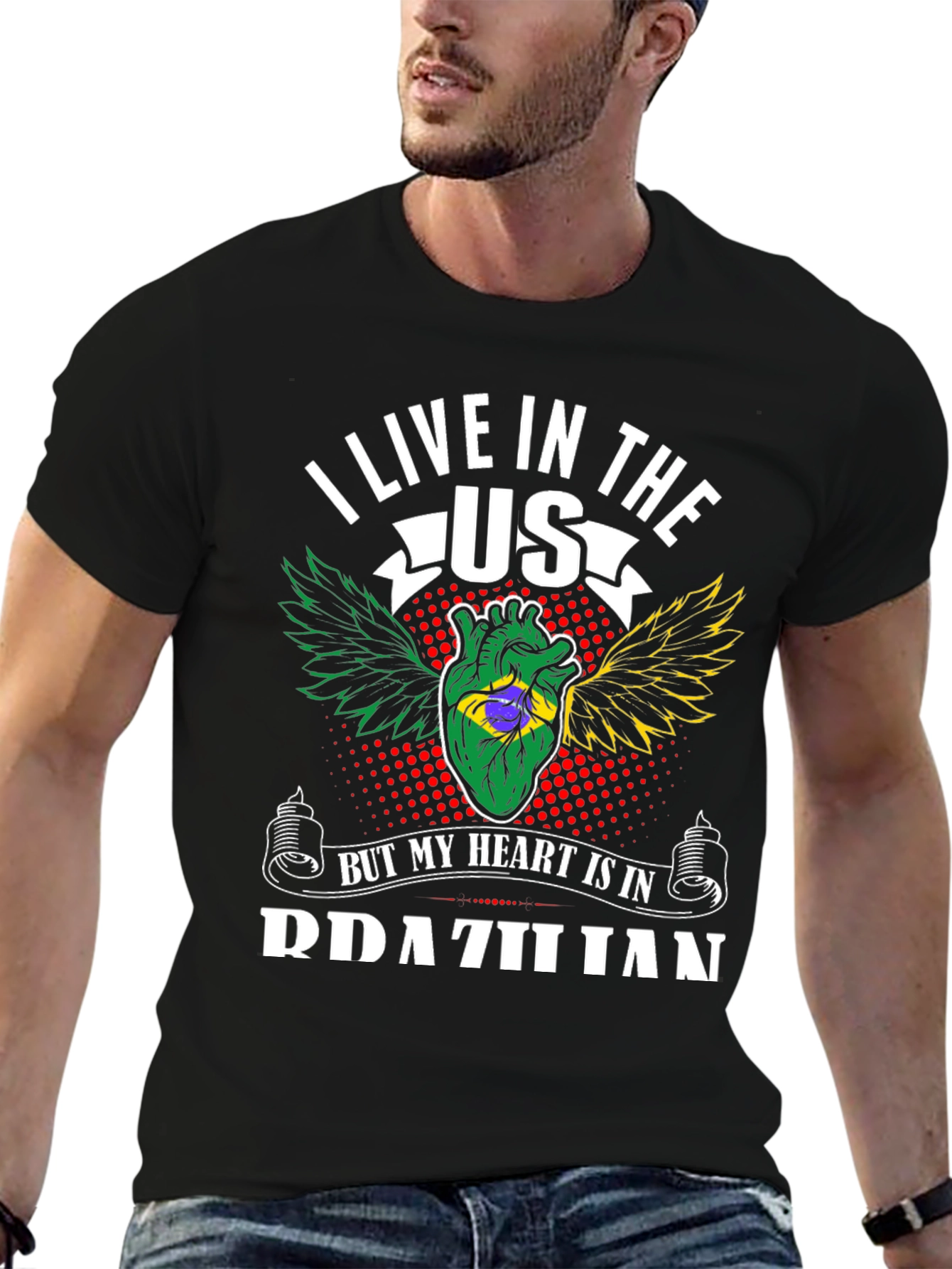 Camiseta Mi Corazón Brasileño