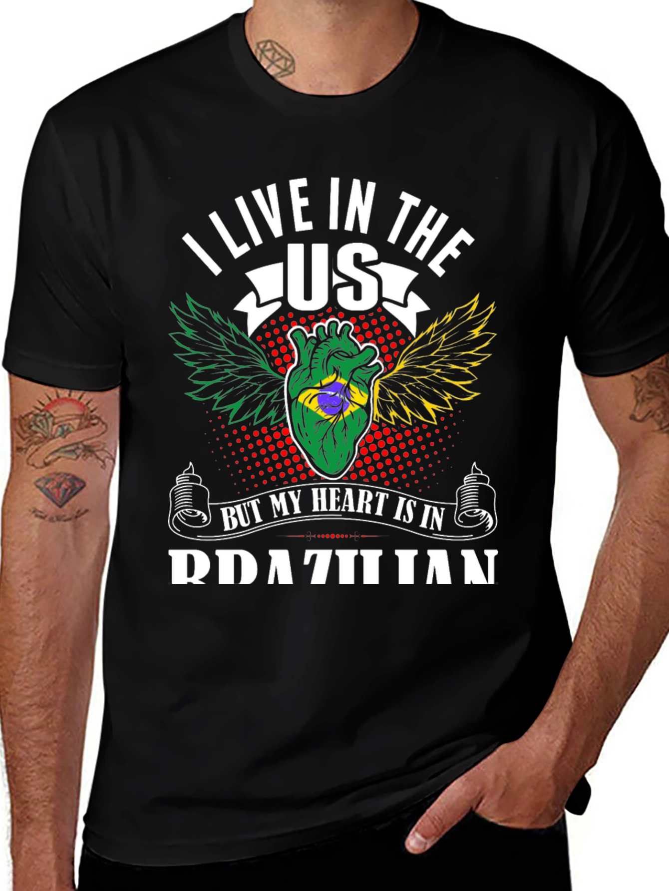 Camiseta Mi Corazón Brasileño