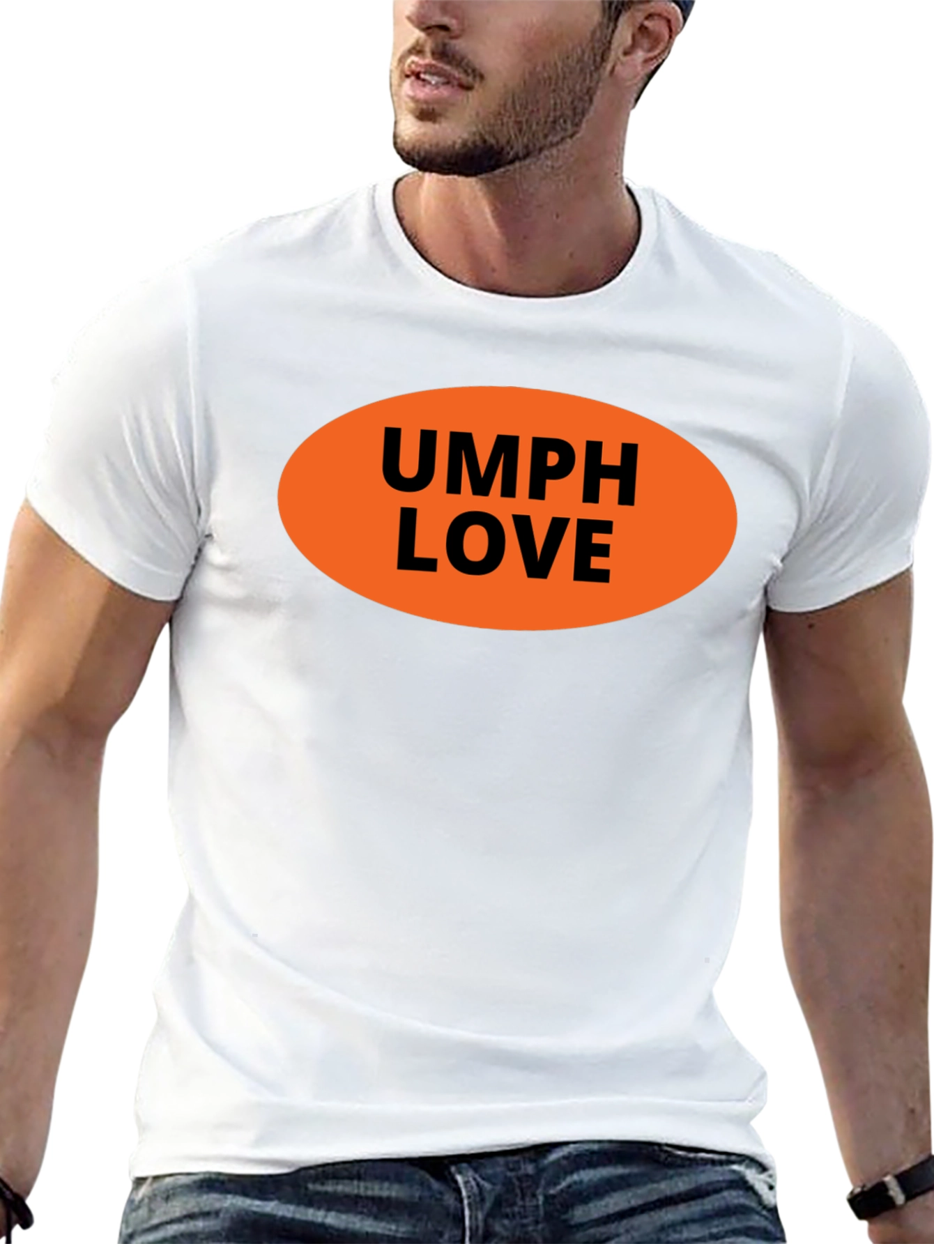 Camiseta Negra UMPH LOVE Naranja