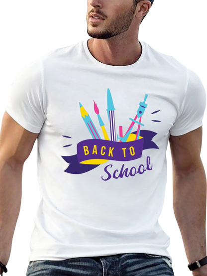 Camiseta Negra Estampada Regreso a Clases