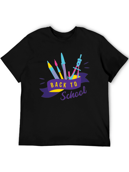 Camiseta Negra Estampada Regreso a Clases