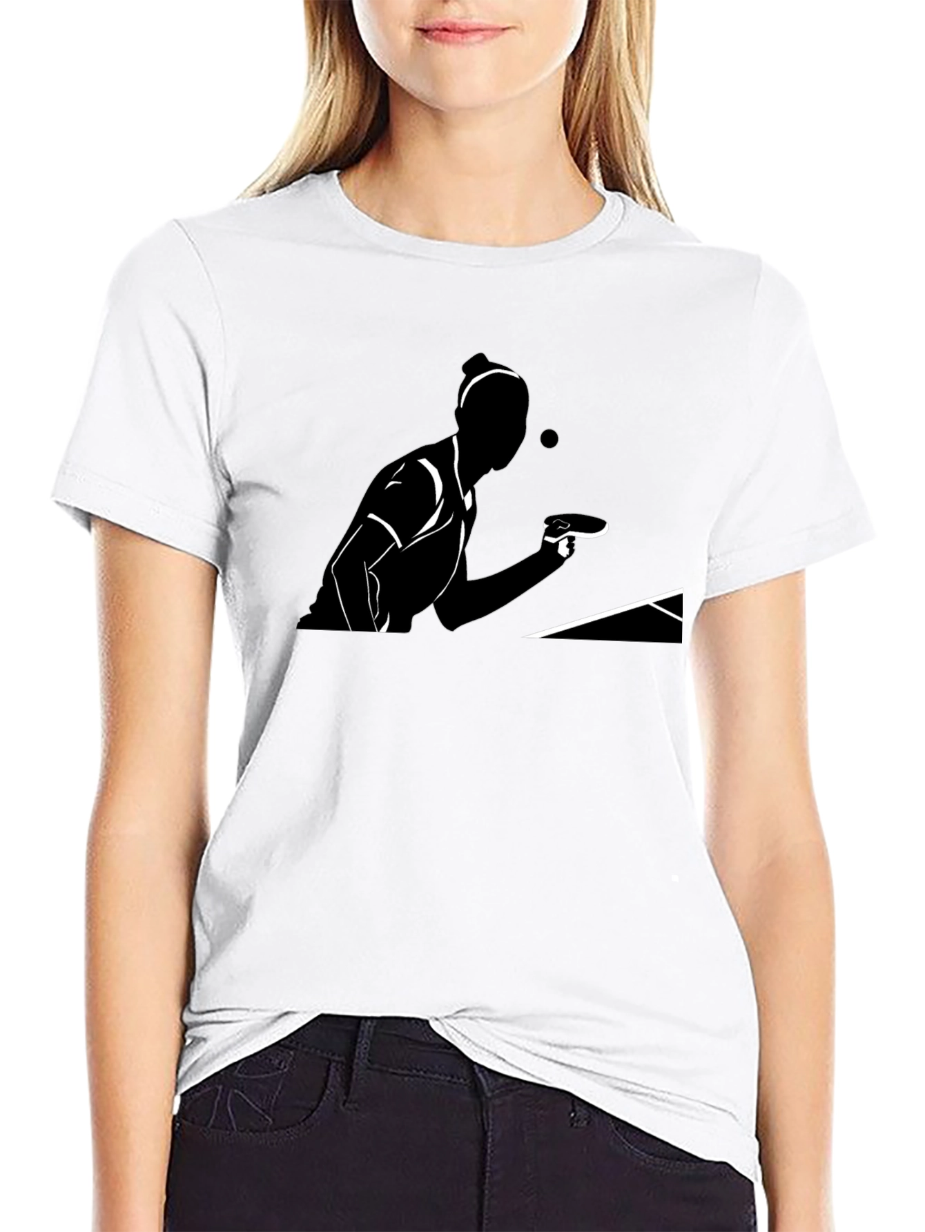 Camiseta Negra de Tenis de Mesa
