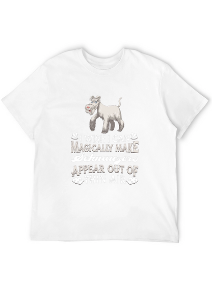 Camiseta Negra con Diseño de Schnauzer Mágico