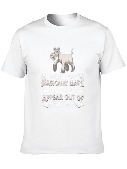 Camiseta Negra con Diseño de Schnauzer Mágico