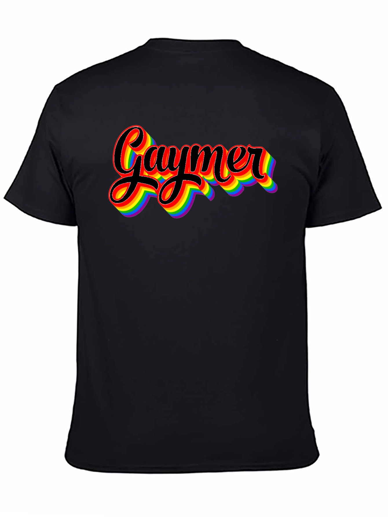 Camiseta Gaymer con diseño de arcoíris