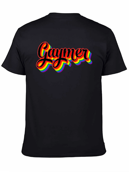 Camiseta Gaymer con diseño de arcoíris