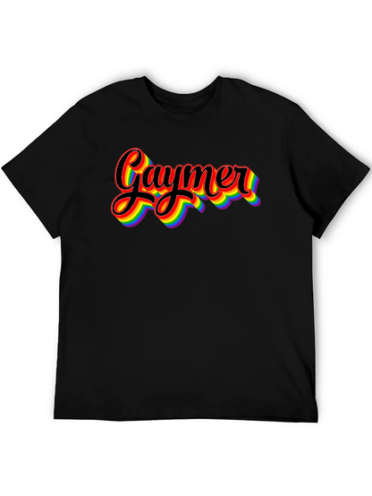 Camiseta Gaymer con diseño de arcoíris