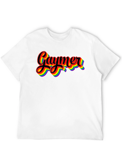 Camiseta Gaymer con diseño de arcoíris