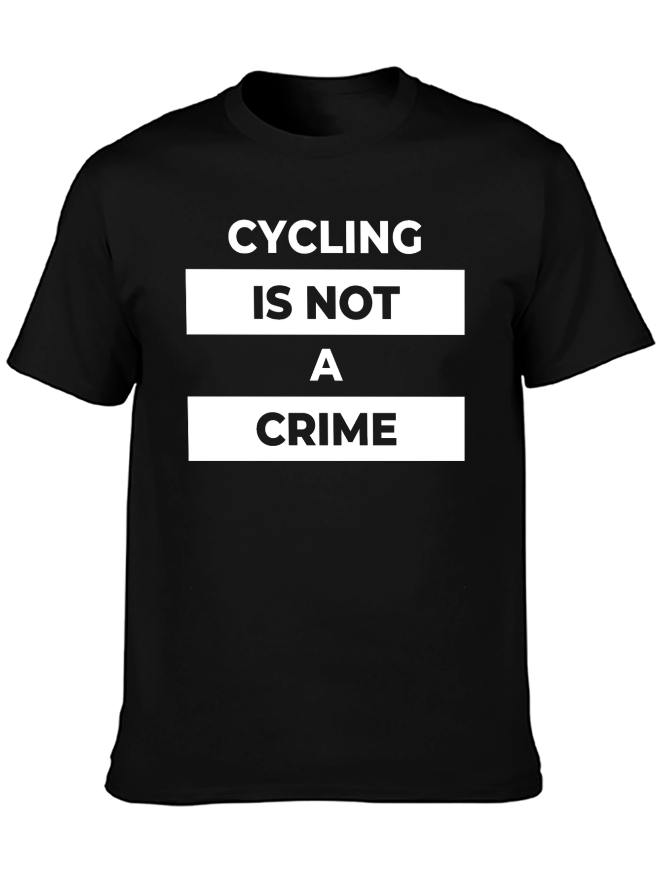 Camiseta Negra Cycling is Not a Crime