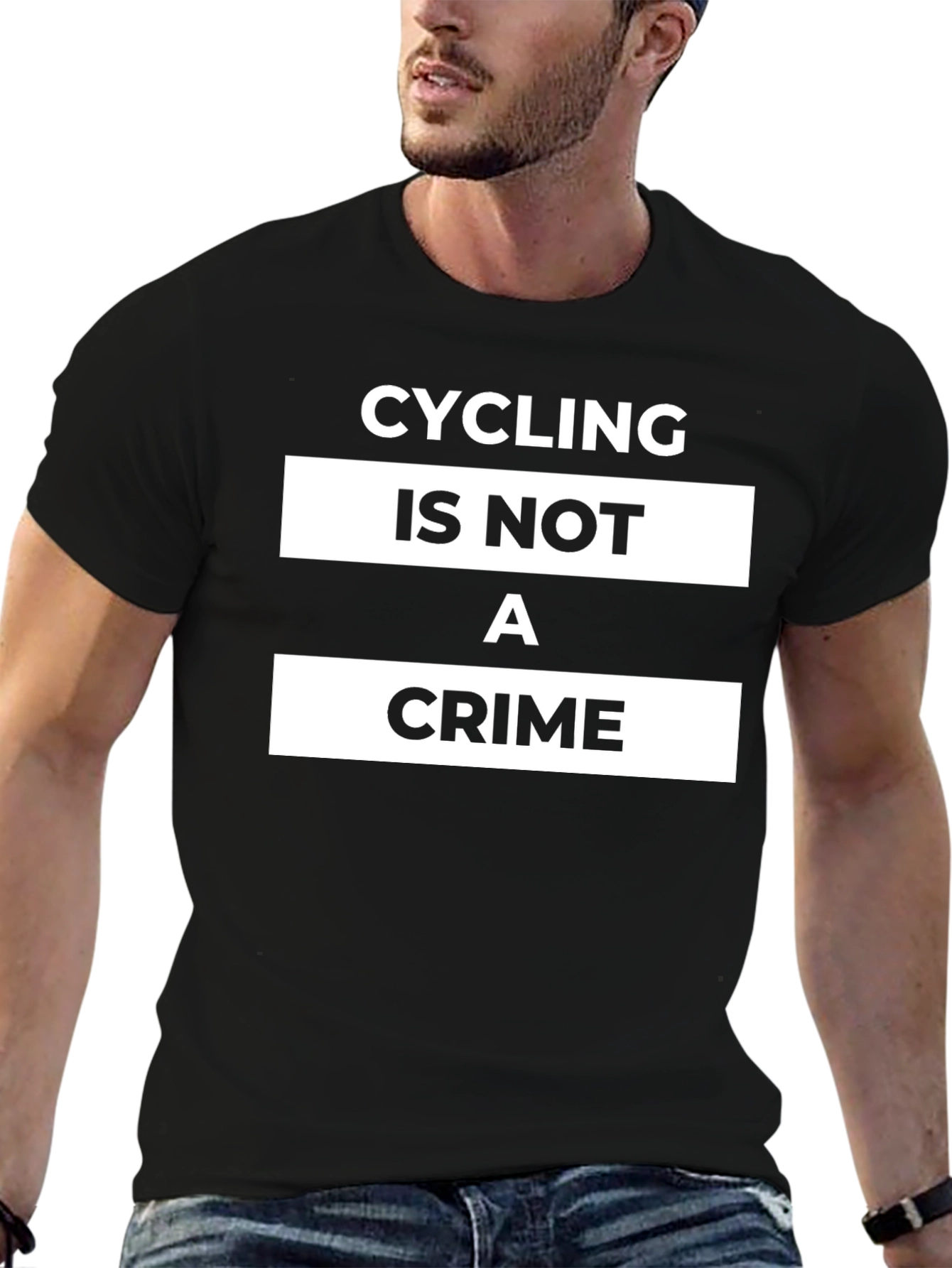 Camiseta Negra Cycling is Not a Crime