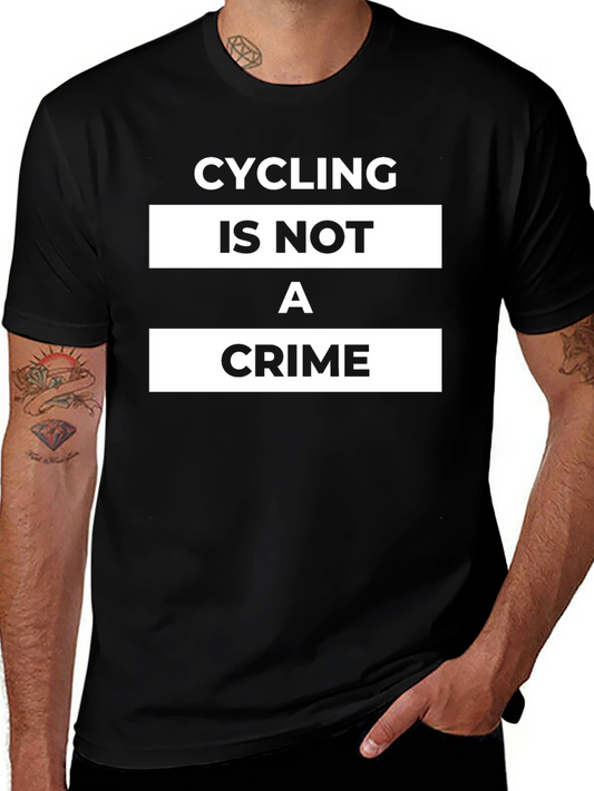 Camiseta Negra Cycling is Not a Crime