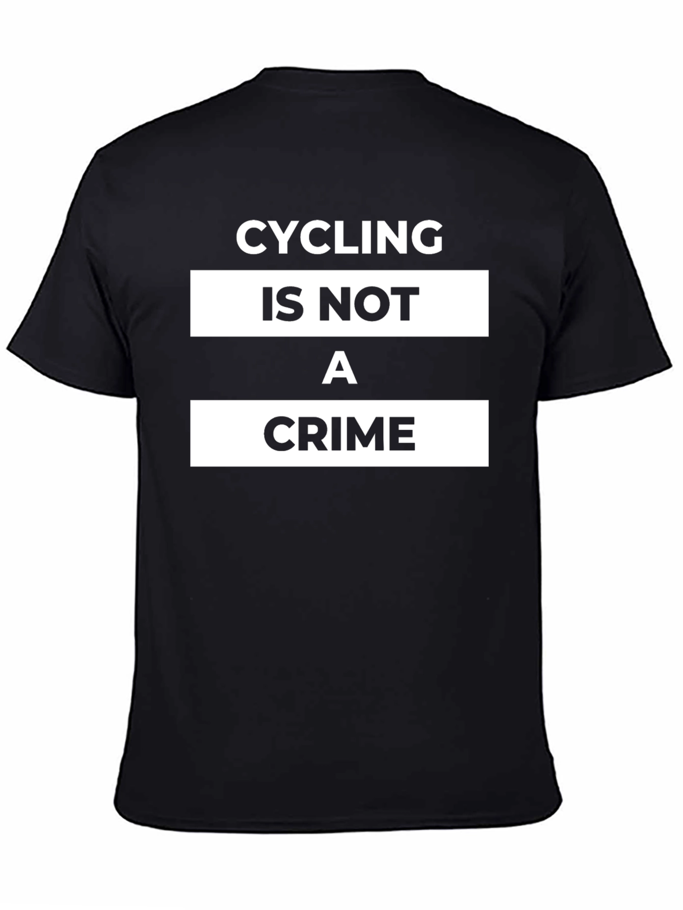 Camiseta Negra Cycling is Not a Crime