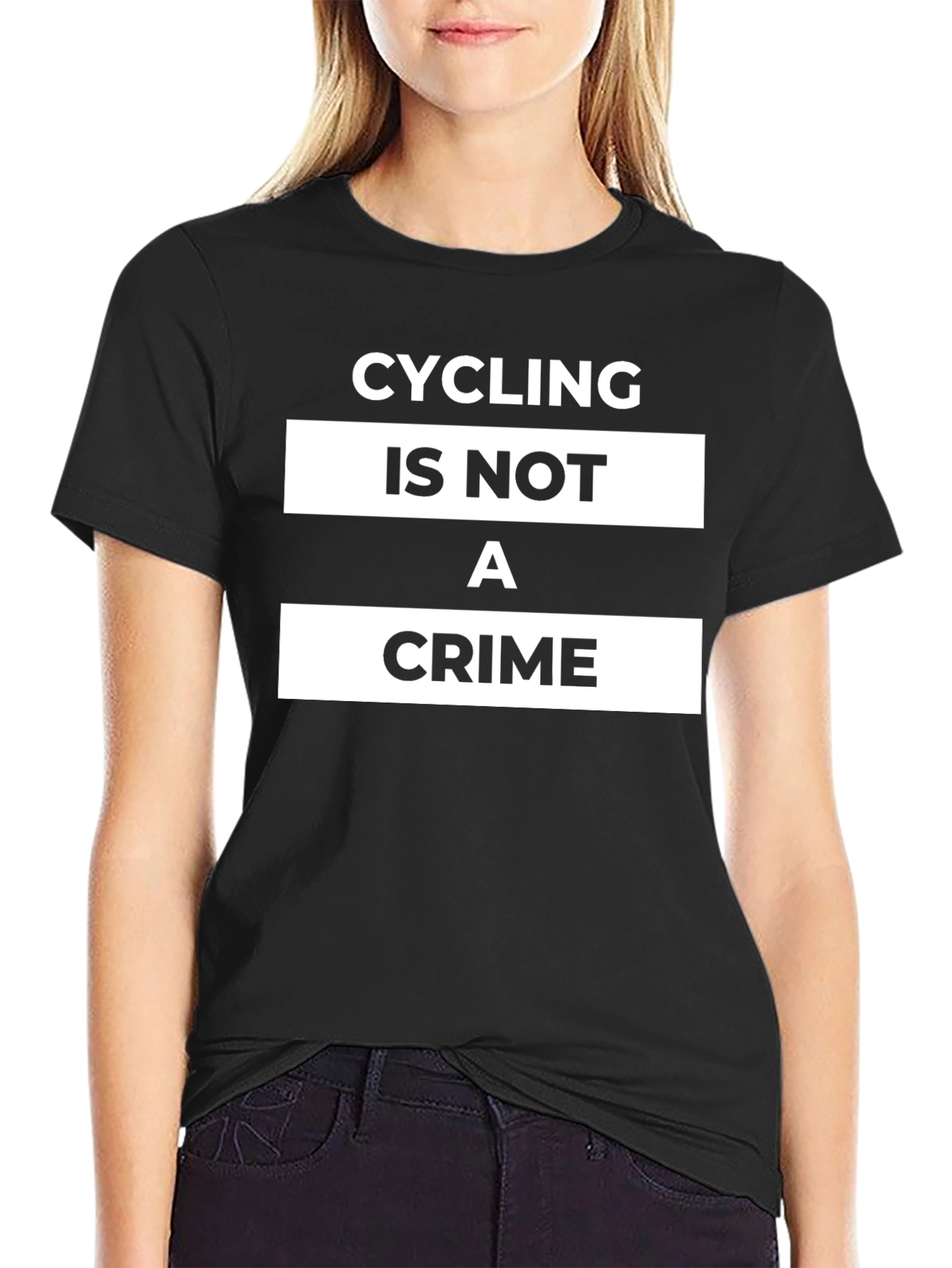 Camiseta Negra Cycling is Not a Crime