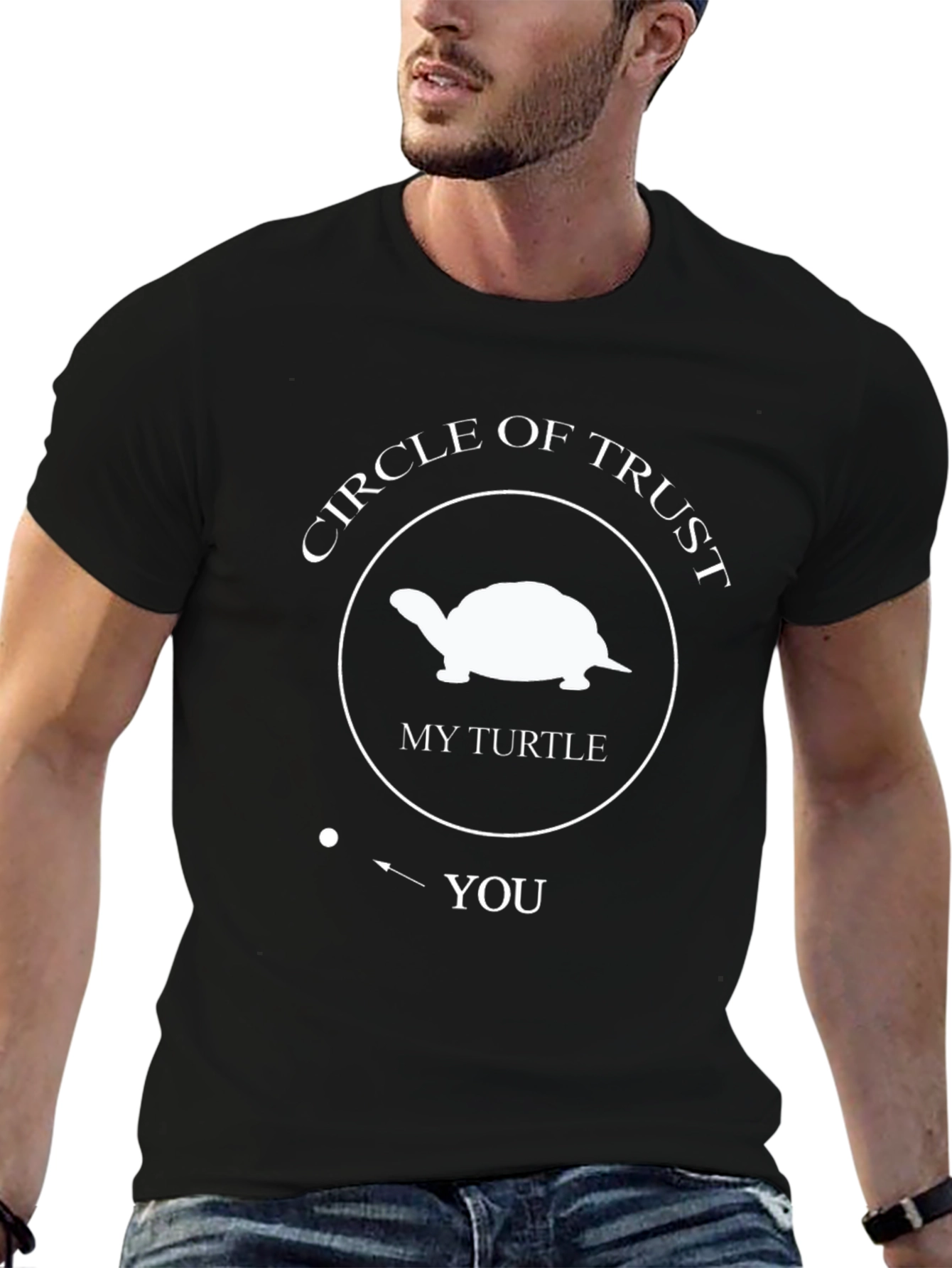 Camiseta Negra Círculo de Confianza: Mi Tortuga