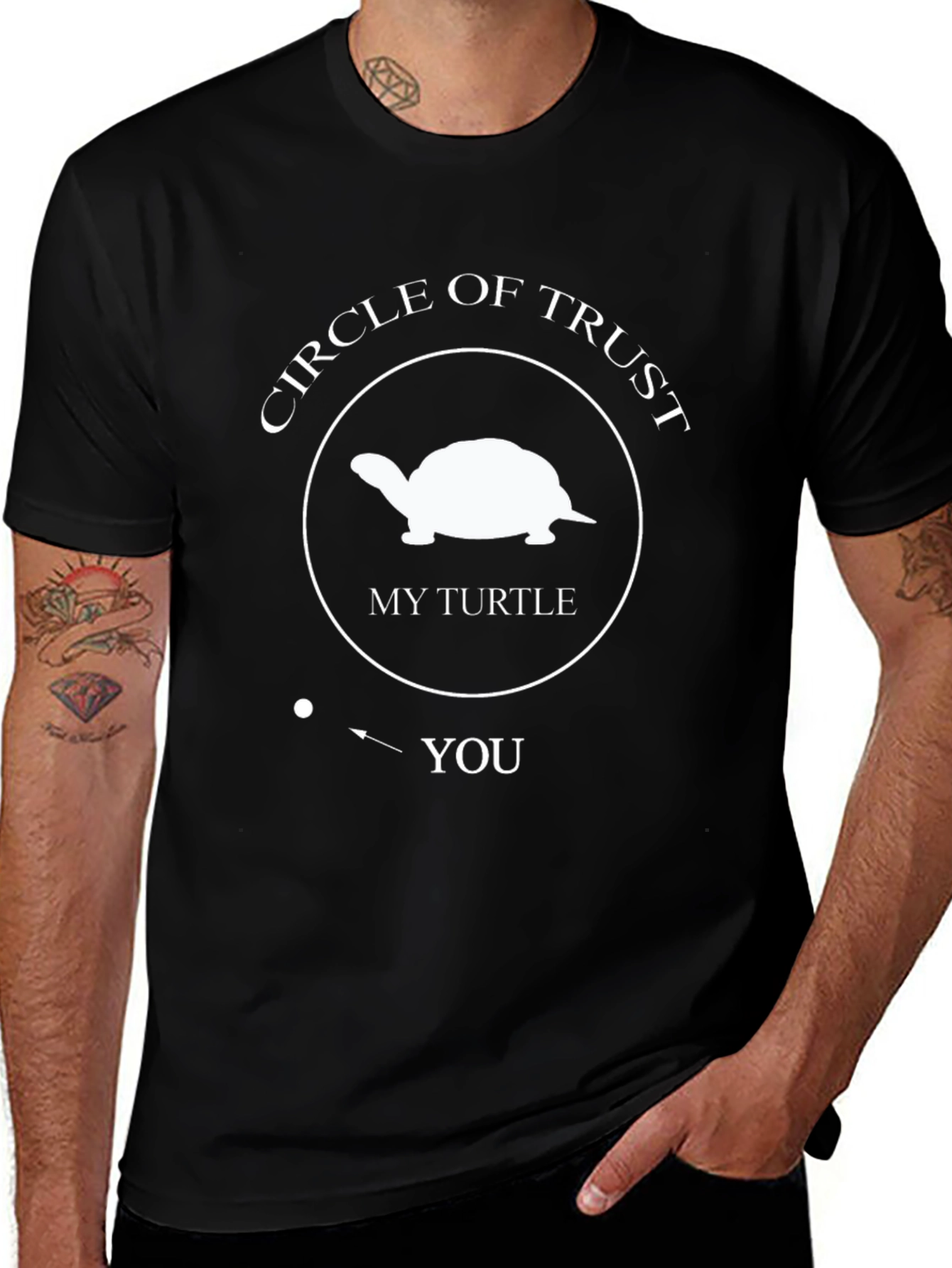 Camiseta Negra Círculo de Confianza: Mi Tortuga