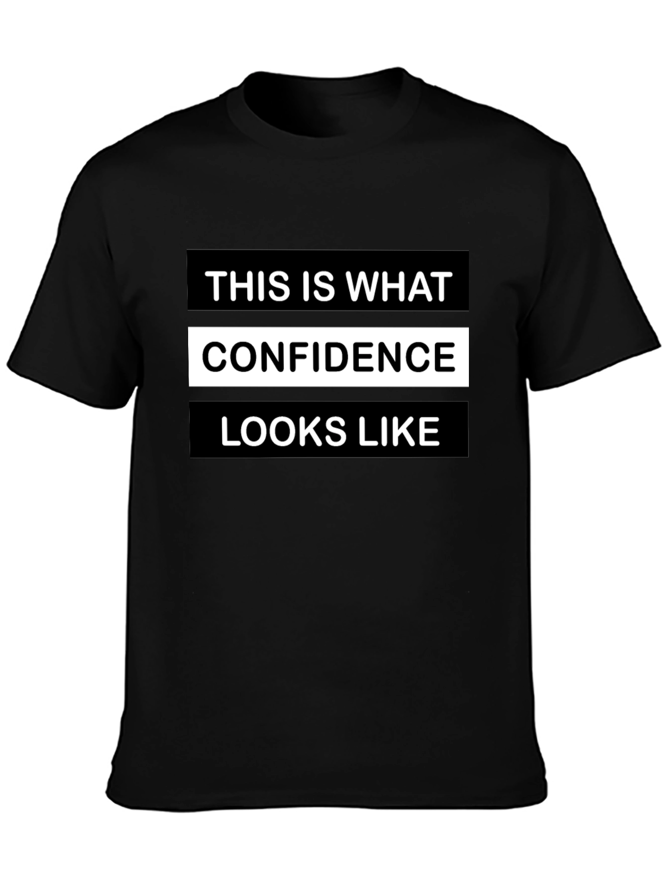Camiseta Negra: Confianza Impresa