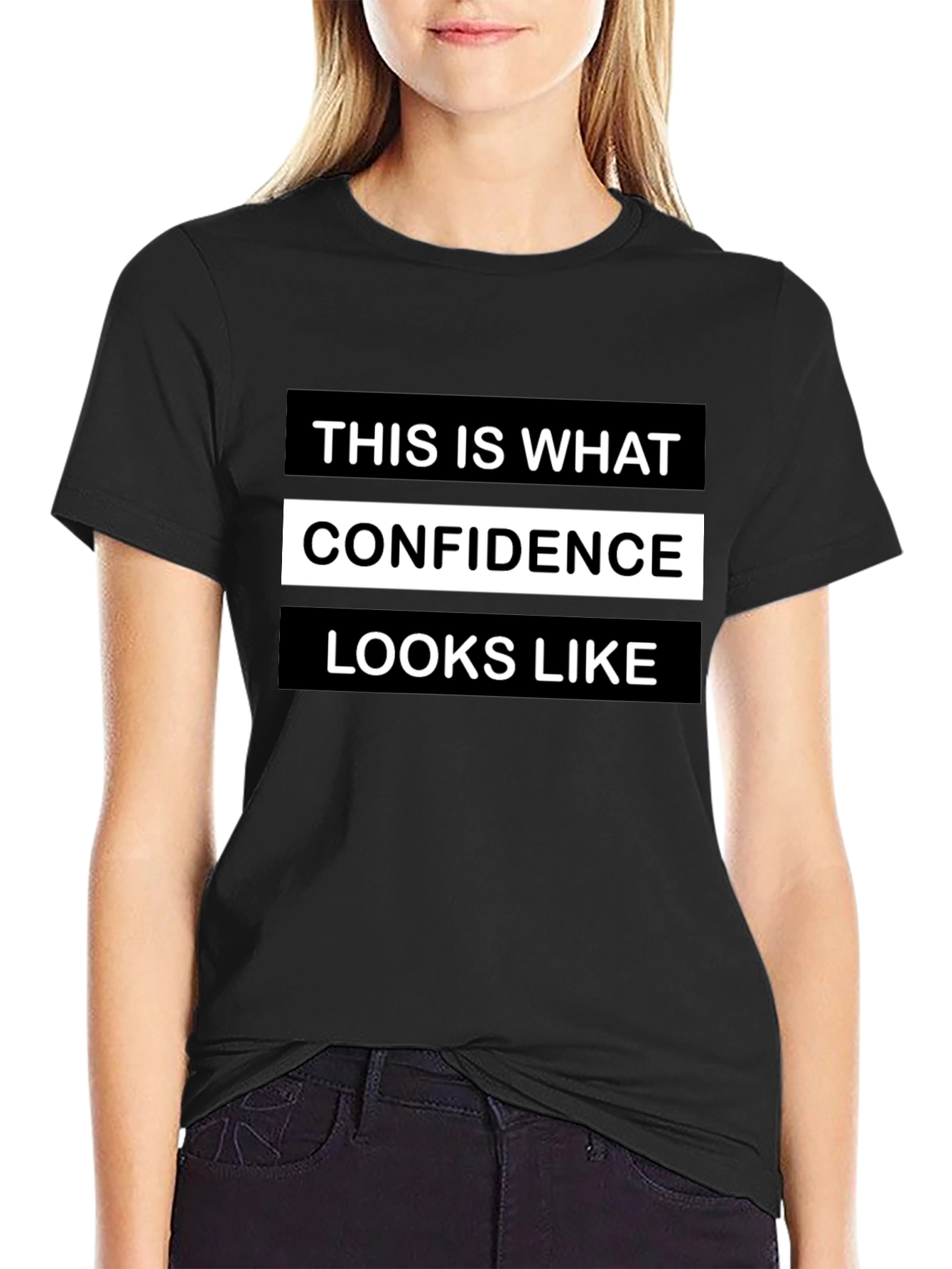 Camiseta Negra: Confianza Impresa