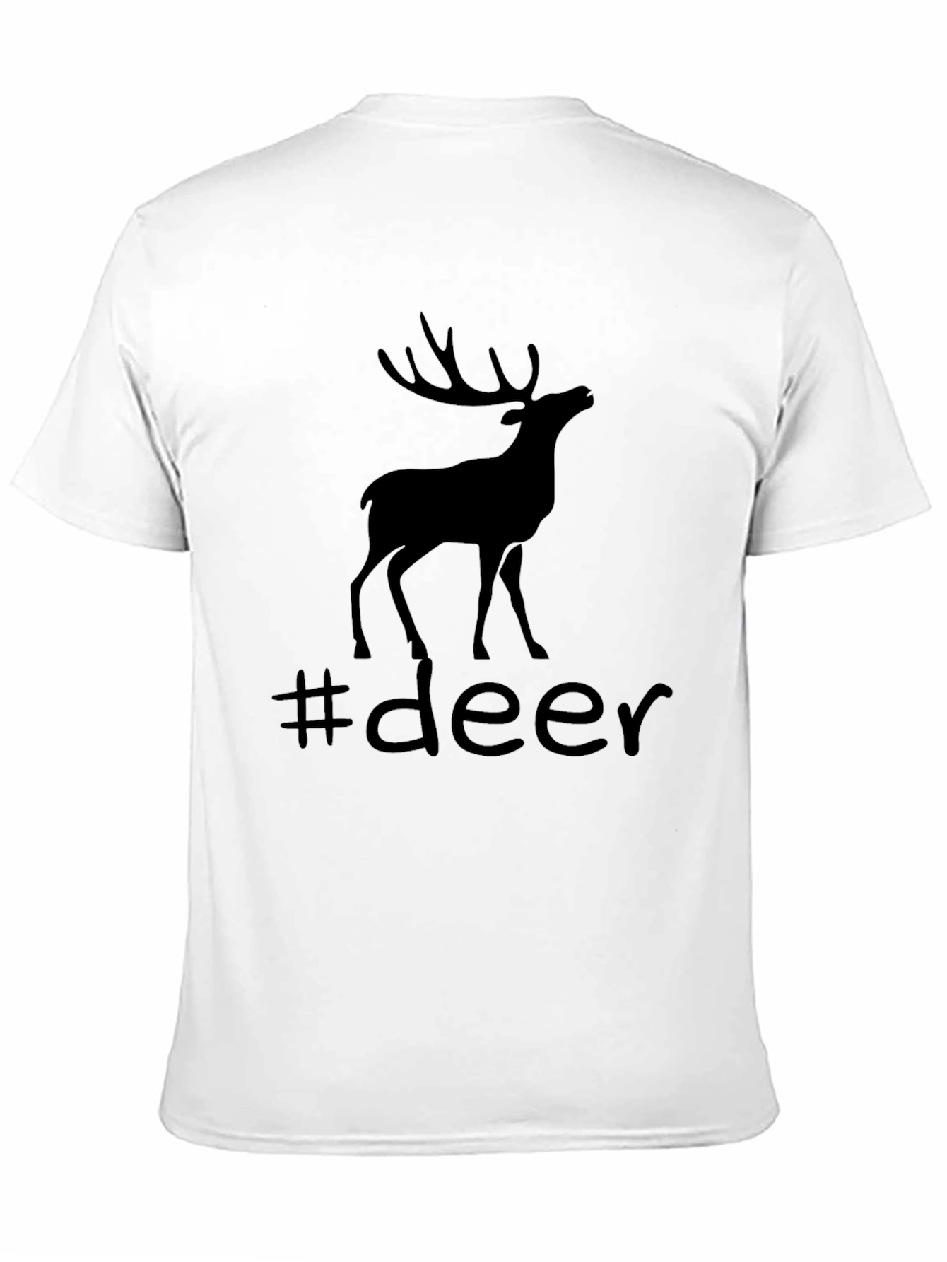 Camiseta Negra con Diseño de Ciervo #deer