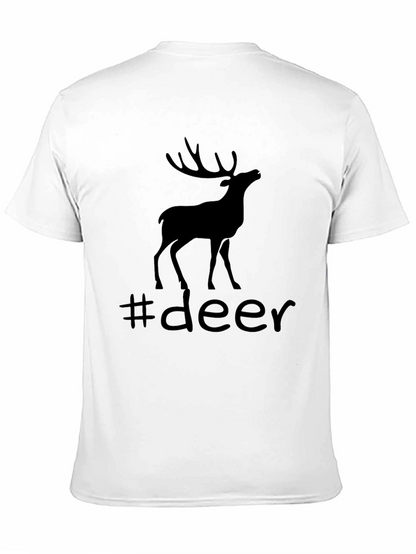 Camiseta Negra con Diseño de Ciervo #deer