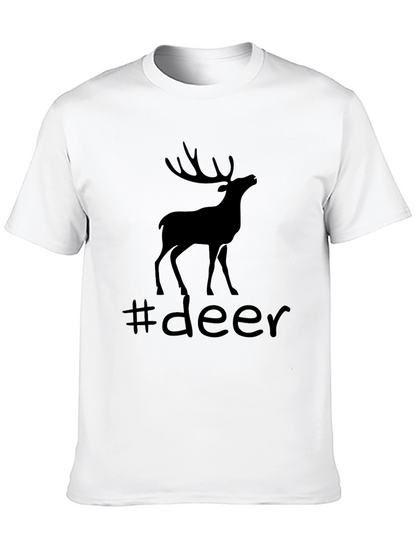 Camiseta Negra con Diseño de Ciervo #deer