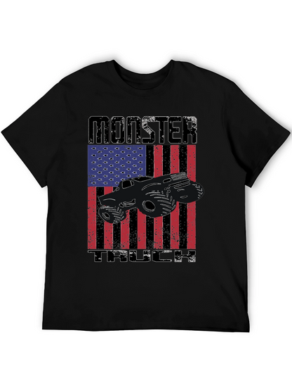 Camiseta Negra Monster Truck USA
