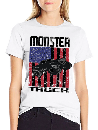 Camiseta Negra Monster Truck USA
