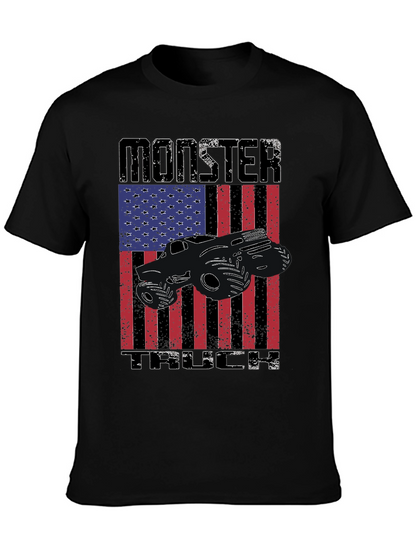 Camiseta Negra Monster Truck USA