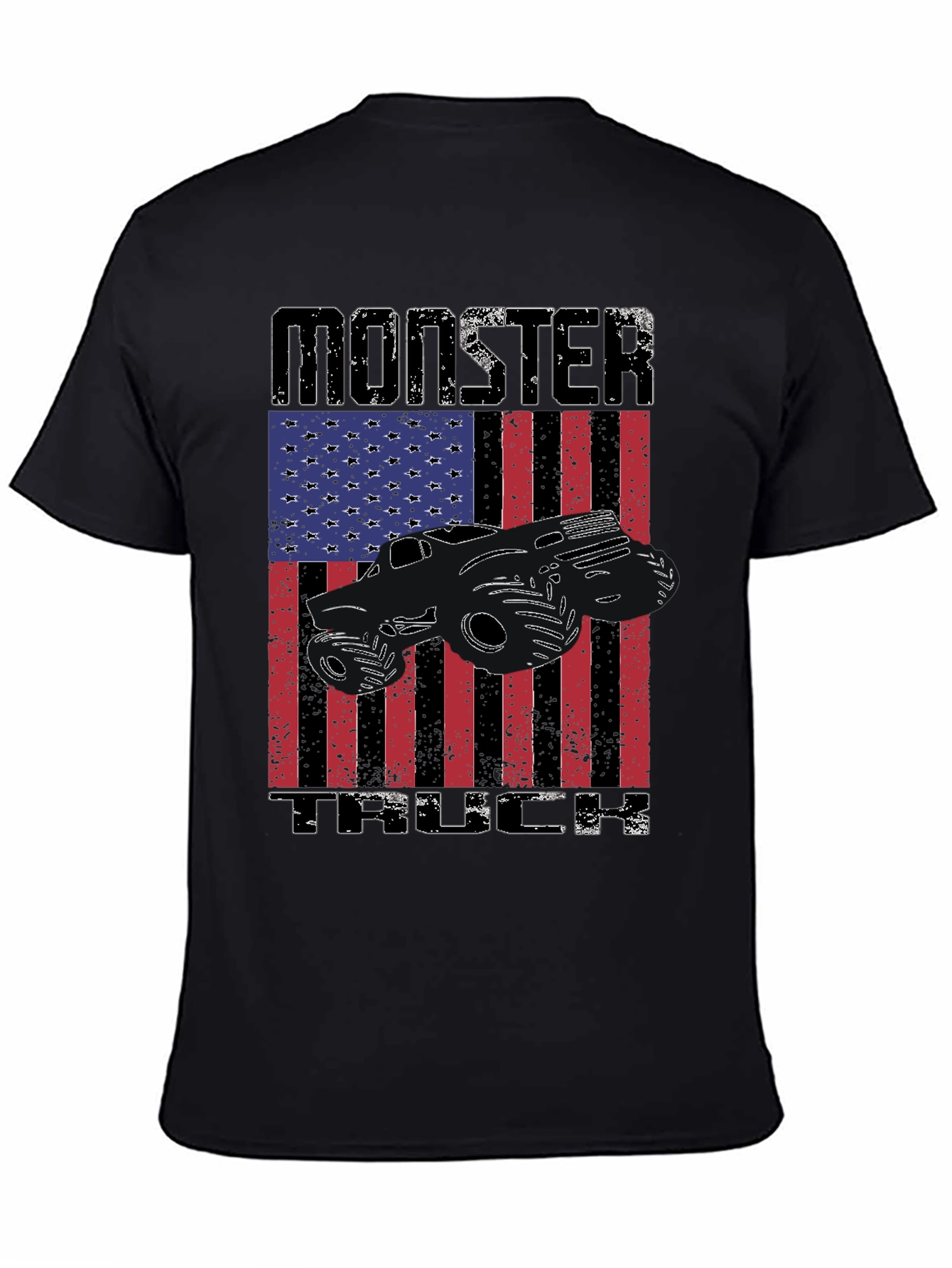 Camiseta Negra Monster Truck USA