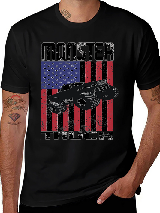 Camiseta Negra Monster Truck USA