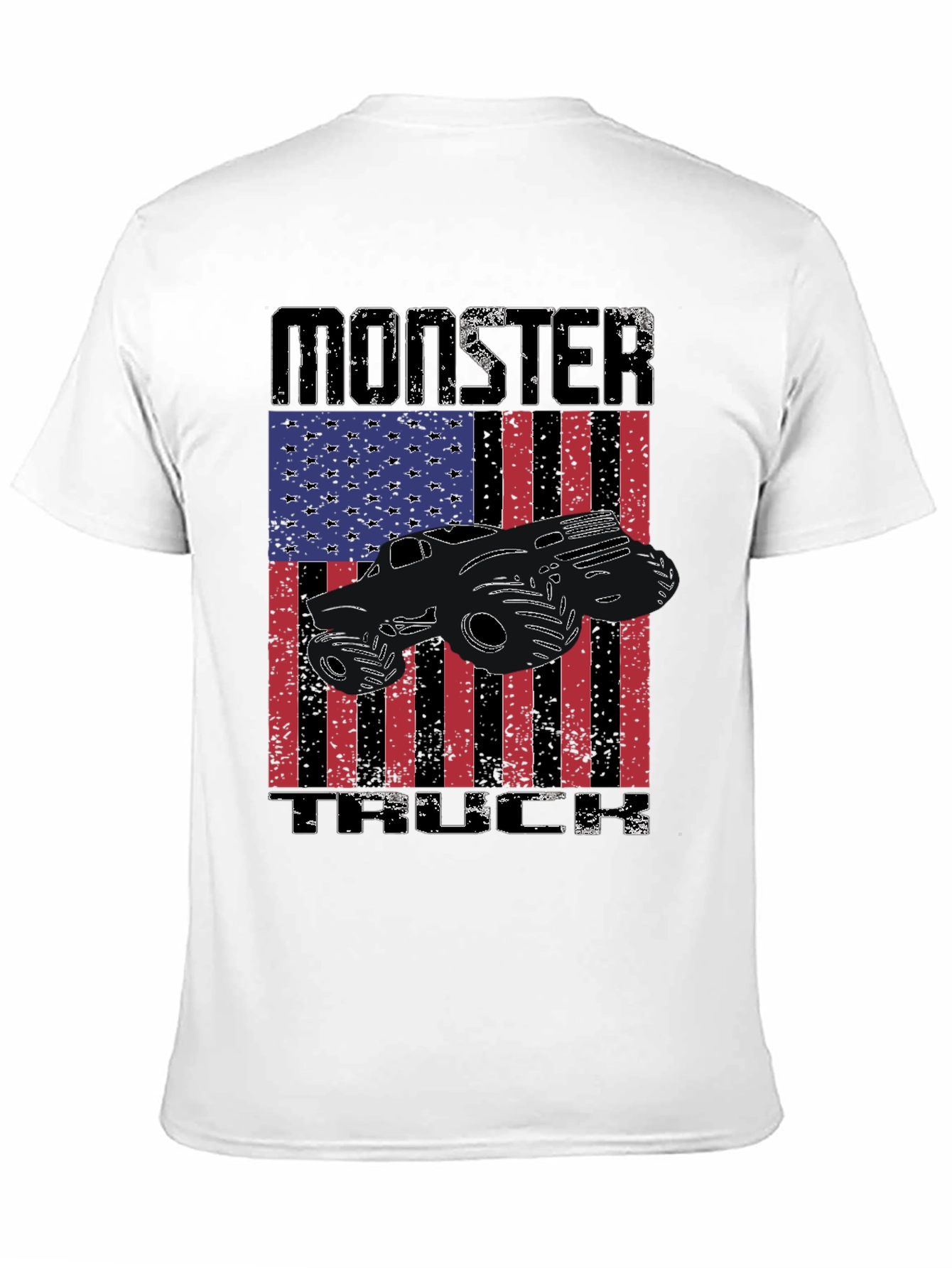 Camiseta Negra Monster Truck USA
