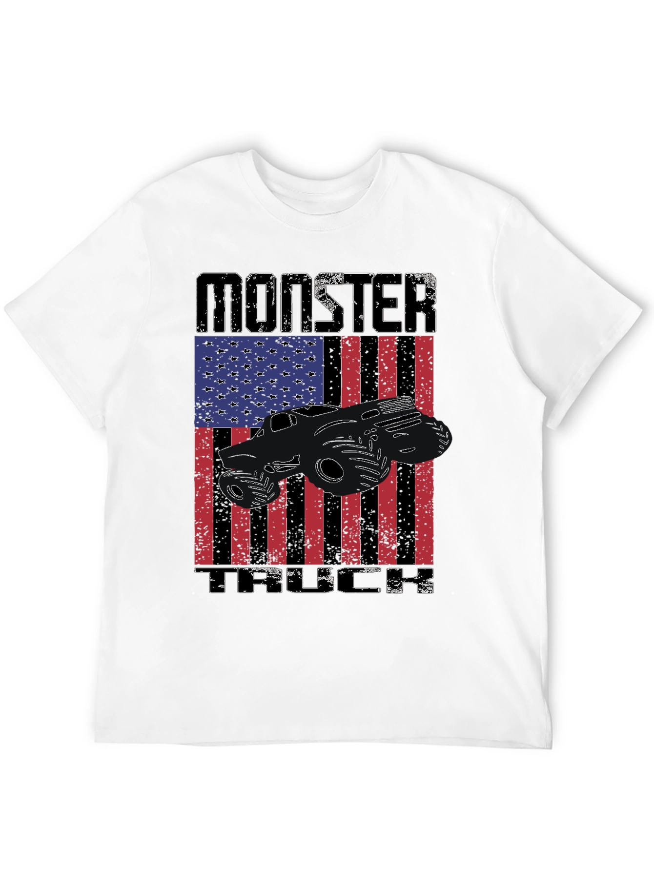 Camiseta Negra Monster Truck USA