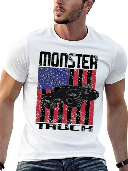 Camiseta Negra Monster Truck USA