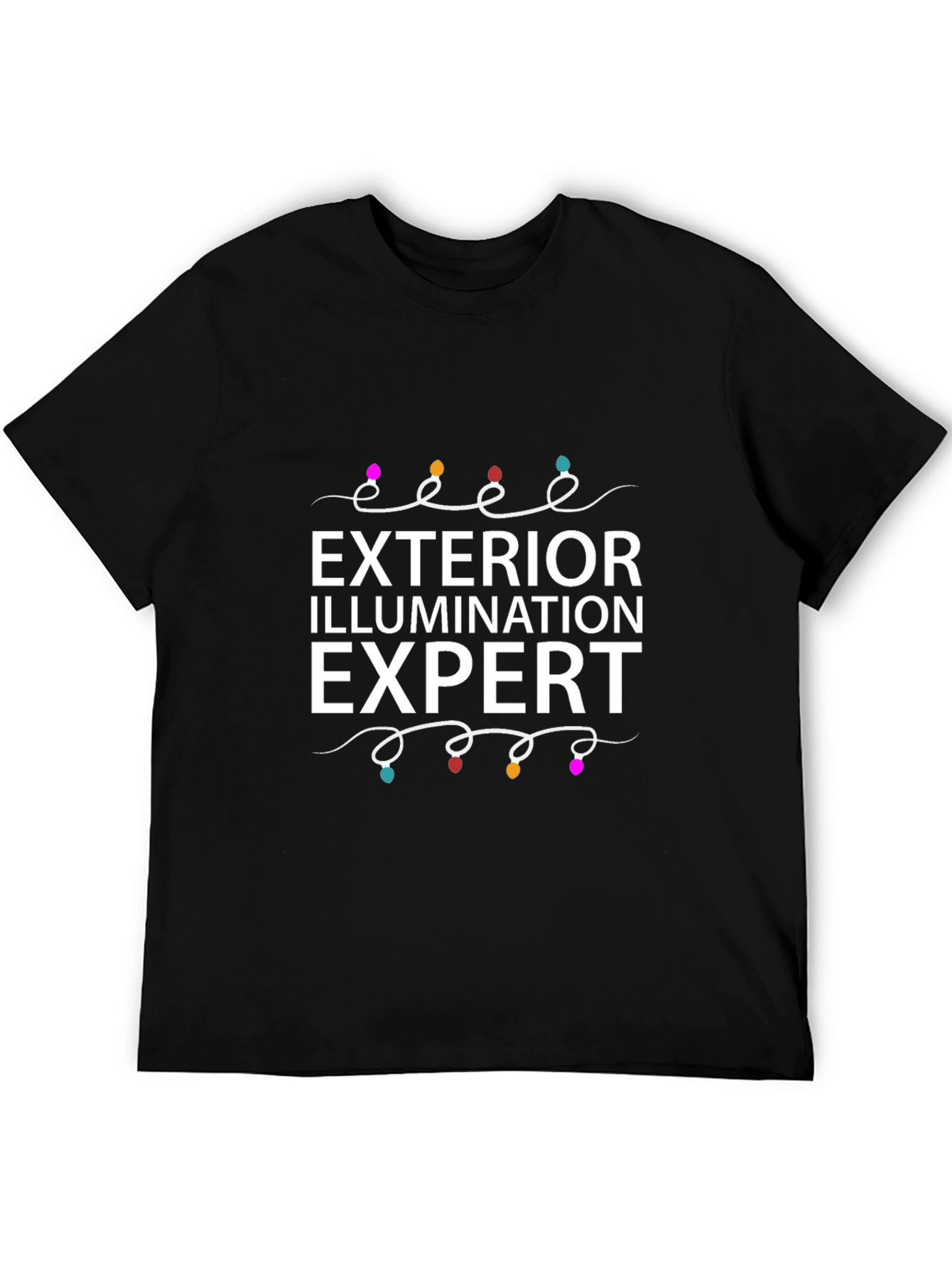 Camiseta Negra Exterior Iluminación Experto