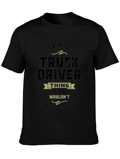 Camiseta Negra Truck Driver Thing para Hombre