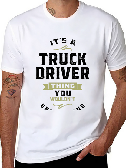 Camiseta Negra Truck Driver Thing para Hombre