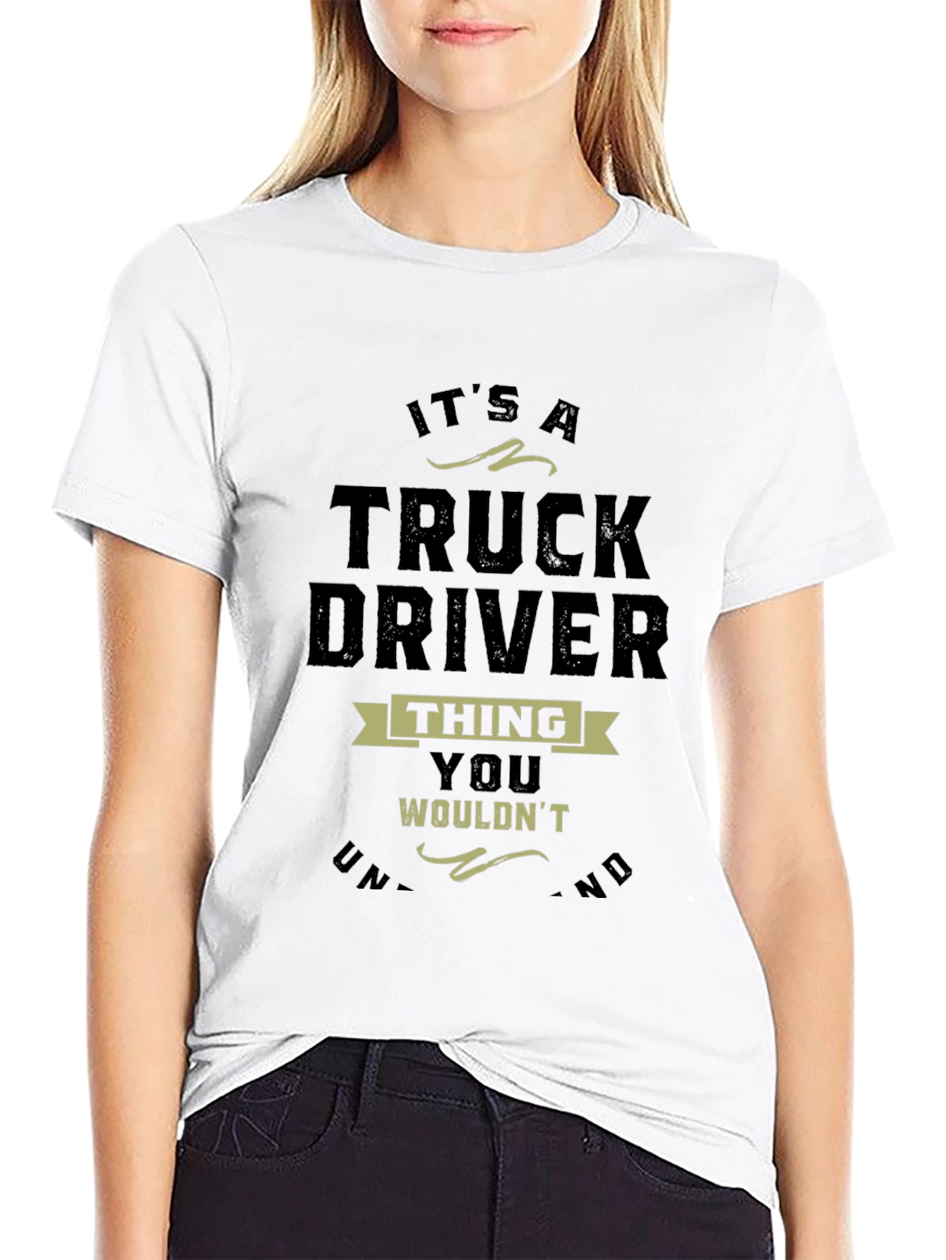 Camiseta Negra Truck Driver Thing para Hombre