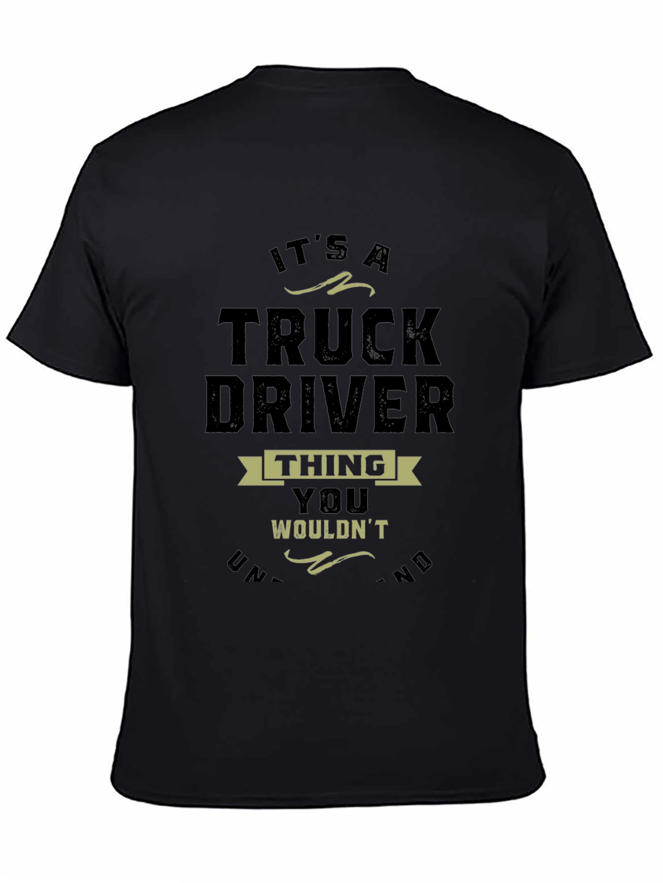 Camiseta Negra Truck Driver Thing para Hombre