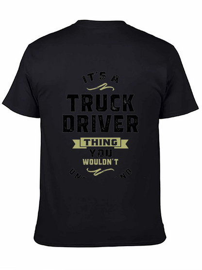 Camiseta Negra Truck Driver Thing para Hombre