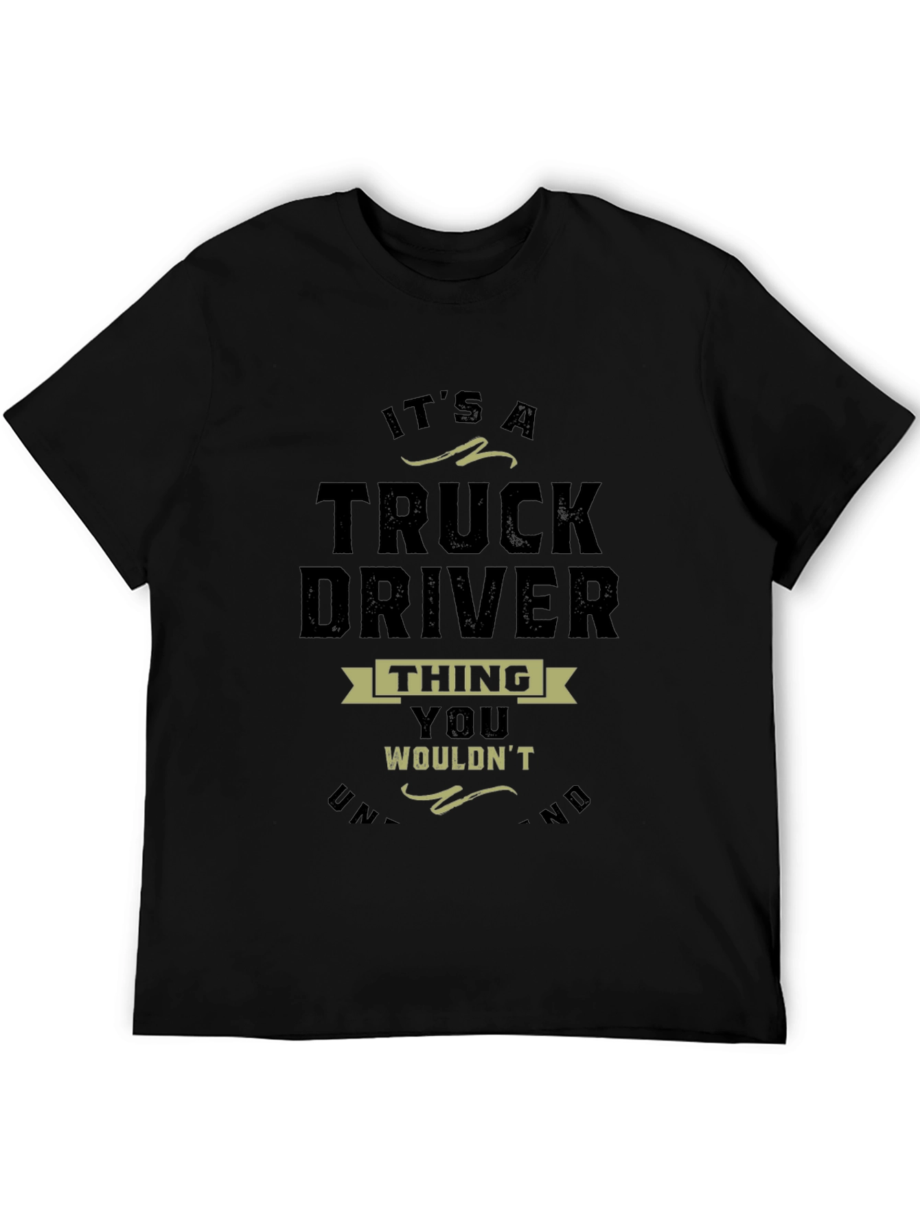 Camiseta Negra Truck Driver Thing para Hombre