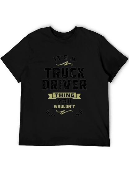 Camiseta Negra Truck Driver Thing para Hombre