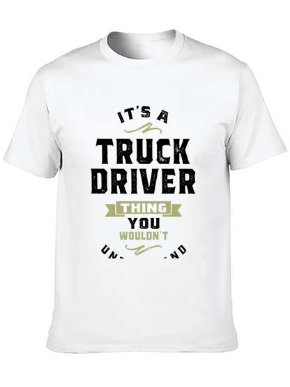 Camiseta Negra Truck Driver Thing para Hombre
