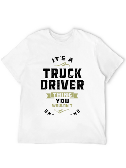 Camiseta Negra Truck Driver Thing para Hombre