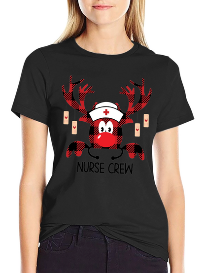 Camiseta de Navidad para Enfermeros - Diseño Reno