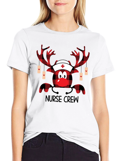 Camiseta de Navidad para Enfermeros - Diseño Reno