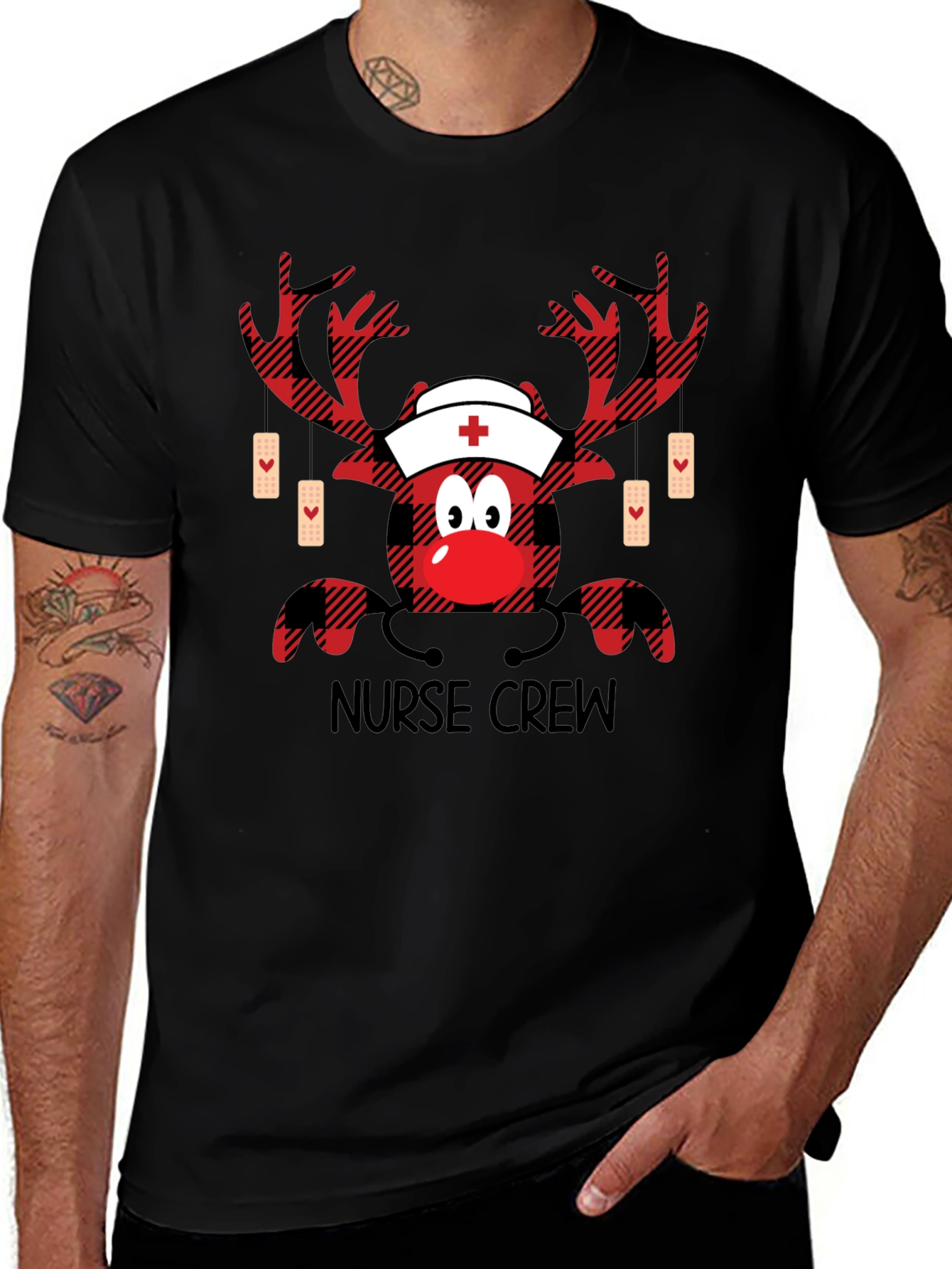 Camiseta de Navidad para Enfermeros - Diseño Reno