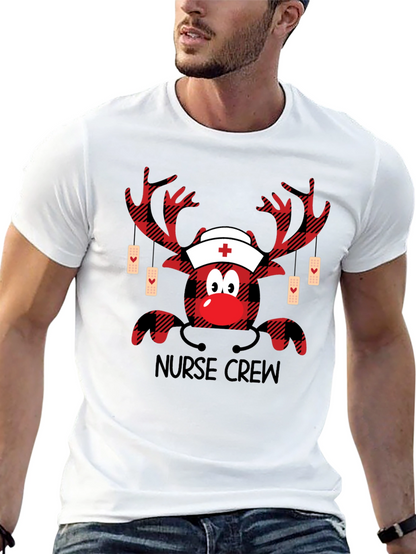 Camiseta de Navidad para Enfermeros - Diseño Reno