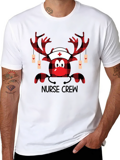 Camiseta de Navidad para Enfermeros - Diseño Reno