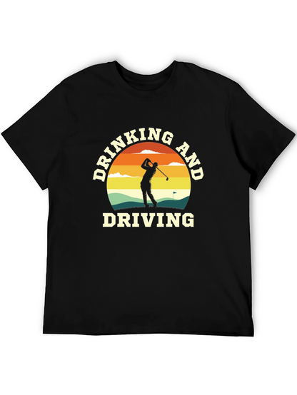 Camiseta Negra Divertida Golf y Humor