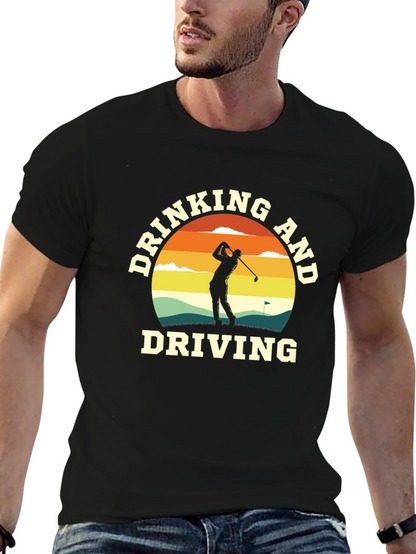 Camiseta Negra Divertida Golf y Humor