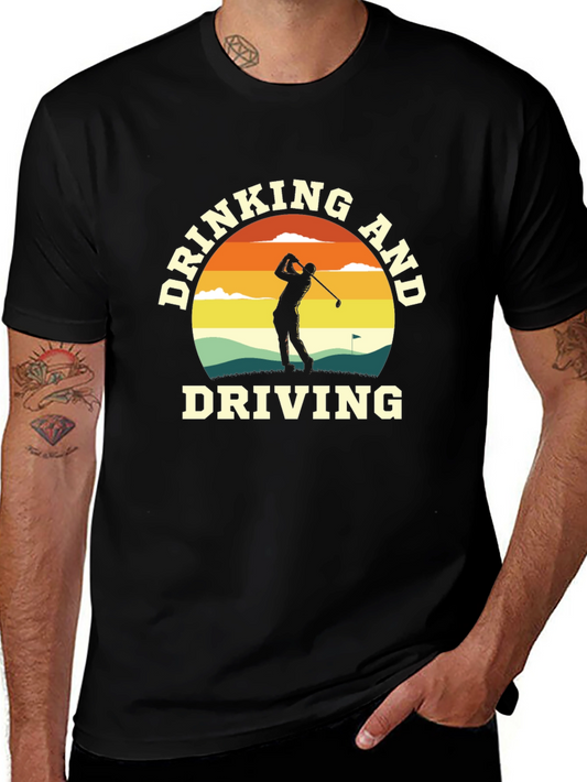 Camiseta Negra Divertida Golf y Humor